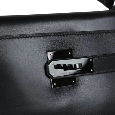 Hermes Kelly Retourne 32 SO Black Box Black Hardware Hermes Kelly Retourne 32 SO Black Box Black Hardware