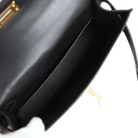 Hermes Kelly Sellier 20 Black Matte Alligator Gold Hardware Hermes Kelly Sellier 20 Black Matte Alligator Gold Hardware