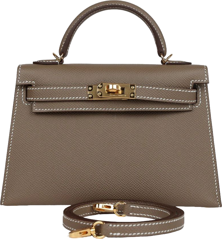 Hermes Kelly Sellier 20 Etoupe Epsom Gold Hardware