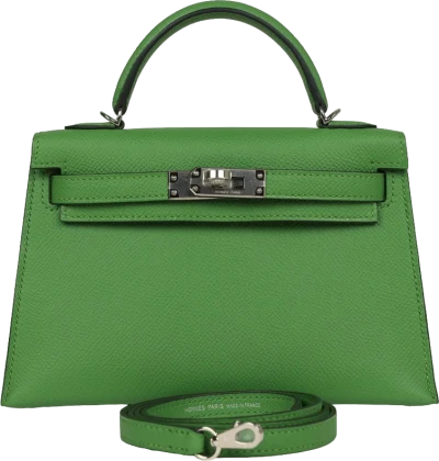 Hermes Kelly Sellier 20 Vert Yucca Epsom Palladium Hardware Hermes Kelly Sellier 20 Vert Yucca Epsom Palladium Hardware