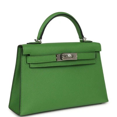 Hermes Kelly Sellier 20 Vert Yucca Epsom Palladium Hardware Hermes Kelly Sellier 20 Vert Yucca Epsom Palladium Hardware
