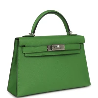 Hermes Kelly Sellier 20 Vert Yucca Epsom Palladium Hardware Hermes Kelly Sellier 20 Vert Yucca Epsom Palladium Hardware