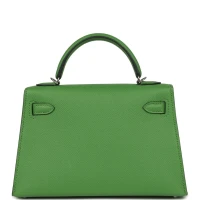 Hermes Kelly Sellier 20 Vert Yucca Epsom Palladium Hardware Hermes Kelly Sellier 20 Vert Yucca Epsom Palladium Hardware
