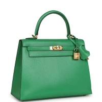 Hermes Kelly Sellier 25 Bambou Chevre Chamkila Gold Hardware Hermes Kelly Sellier 25 Bambou Chevre Chamkila Gold Hardware