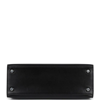 Hermes Kelly Sellier 25 Black Box Palladium Hardware Hermes Kelly Sellier 25 Black Box Palladium Hardware