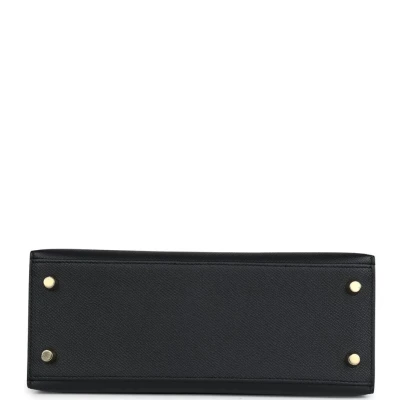 Hermes Kelly Sellier 25 Black Epsom Gold Hardware Hermes Kelly Sellier 25 Black Epsom Gold Hardware