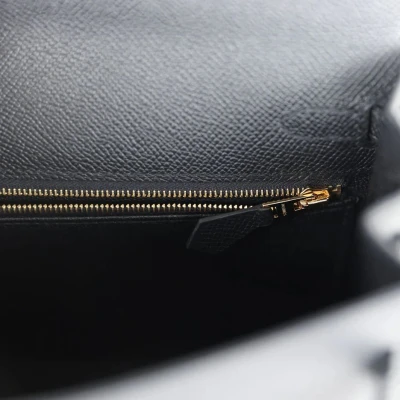 Hermes Kelly Sellier 25 Black Epsom Gold Hardware Hermes Kelly Sellier 25 Black Epsom Gold Hardware