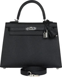 Hermes Kelly Sellier 25 Black Epsom Palladium Hardware Hermes Kelly Sellier 25 Black Epsom Palladium Hardware