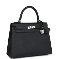 Hermes Kelly Sellier 25 Black Epsom Palladium Hardware Hermes Kelly Sellier 25 Black Epsom Palladium Hardware