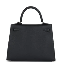 Hermes Kelly Sellier 25 Black Epsom Palladium Hardware Hermes Kelly Sellier 25 Black Epsom Palladium Hardware