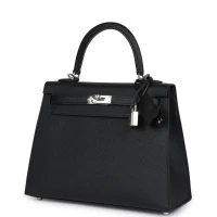 Hermes Kelly Sellier 25 Black Epsom Palladium Hardware Hermes Kelly Sellier 25 Black Epsom Palladium Hardware