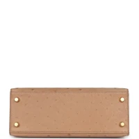 Hermes Kelly Sellier 25 Chai Ostrich Gold Hardware Hermes Kelly Sellier 25 Chai Ostrich Gold Hardware