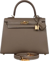 Hermes Kelly Sellier 25 Etoupe Epsom Gold Hardware Hermes Kelly Sellier 25 Etoupe Epsom Gold Hardware