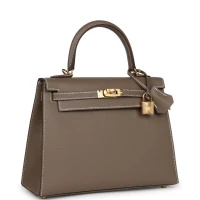 Hermes Kelly Sellier 25 Etoupe Epsom Gold Hardware Hermes Kelly Sellier 25 Etoupe Epsom Gold Hardware