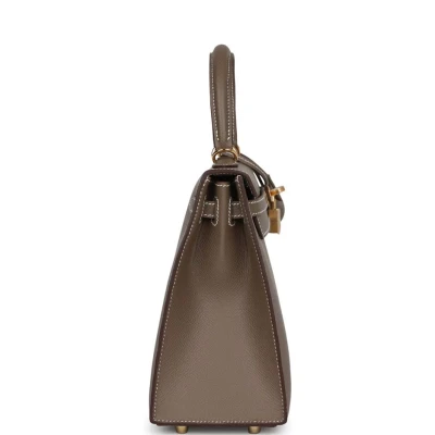 Hermes Kelly Sellier 25 Etoupe Epsom Gold Hardware Hermes Kelly Sellier 25 Etoupe Epsom Gold Hardware