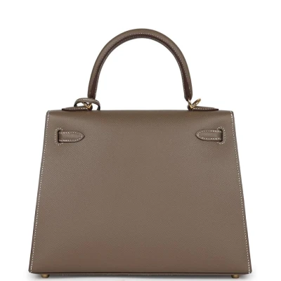 Hermes Kelly Sellier 25 Etoupe Epsom Gold Hardware Hermes Kelly Sellier 25 Etoupe Epsom Gold Hardware