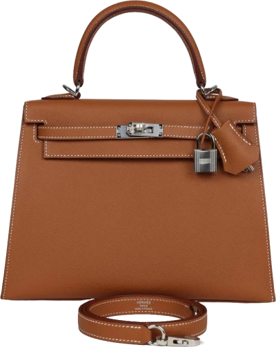 Hermes Kelly Sellier 25 Gold Epsom Palladium Hardware Hermes Kelly Sellier 25 Gold Epsom Palladium Hardware