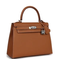 Hermes Kelly Sellier 25 Gold Epsom Palladium Hardware Hermes Kelly Sellier 25 Gold Epsom Palladium Hardware