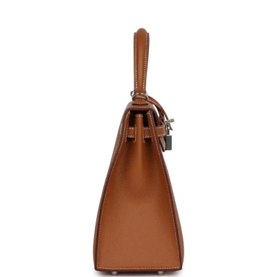 Hermes Kelly Sellier 25 Gold Epsom Palladium Hardware Hermes Kelly Sellier 25 Gold Epsom Palladium Hardware
