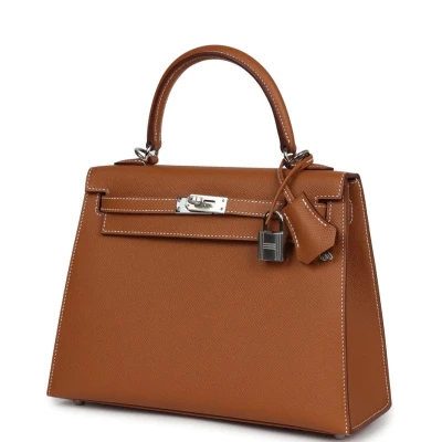 Hermes Kelly Sellier 25 Gold Epsom Palladium Hardware Hermes Kelly Sellier 25 Gold Epsom Palladium Hardware