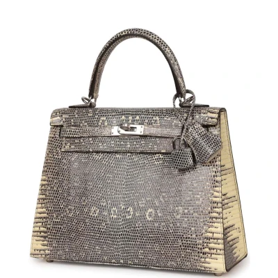 Hermes Kelly Sellier 25 Ombre Varanus Salvator Lizard Palladium Hardware Hermes Kelly Sellier 25 Ombre Varanus Salvator Lizard Palladium Hardware