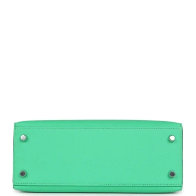 Hermes Kelly Sellier 25 Vert Comics Epsom Palladium Hardware