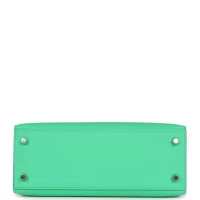 Hermes Kelly Sellier 25 Vert Comics Epsom Palladium Hardware