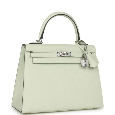Hermes Kelly Sellier 25 Vert Fizz Epsom Palladium Hardware Hermes Kelly Sellier 25 Vert Fizz Epsom Palladium Hardware
