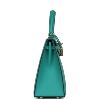 Hermes Kelly Sellier 25 Vert Verone Epsom Gold Hardware