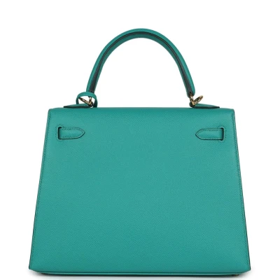 Hermes Kelly Sellier 25 Vert Verone Epsom Gold Hardware