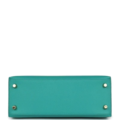 Hermes Kelly Sellier 25 Vert Verone Epsom Gold Hardware