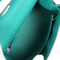 Hermes Kelly Sellier 25 Vert Verone Ostrich Palladium Hardware Hermes Kelly Sellier 25 Vert Verone Ostrich Palladium Hardware