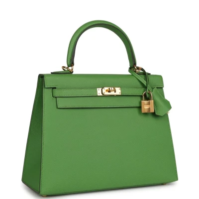 Hermes Kelly Sellier 25 Vert Yucca Epsom Gold Hardware Hermes Kelly Sellier 25 Vert Yucca Epsom Gold Hardware
