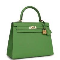 Hermes Kelly Sellier 25 Vert Yucca Epsom Gold Hardware Hermes Kelly Sellier 25 Vert Yucca Epsom Gold Hardware