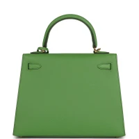 Hermes Kelly Sellier 25 Vert Yucca Epsom Gold Hardware Hermes Kelly Sellier 25 Vert Yucca Epsom Gold Hardware