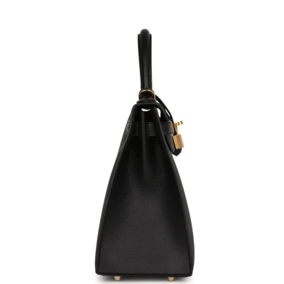Hermes Kelly Sellier 28 Black Epsom Gold Hardware Hermes Kelly Sellier 28 Black Epsom Gold Hardware
