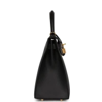 Hermes Kelly Sellier 28 Black Epsom Gold Hardware Hermes Kelly Sellier 28 Black Epsom Gold Hardware