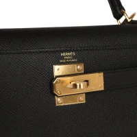 Hermes Kelly Sellier 28 Black Epsom Gold Hardware Hermes Kelly Sellier 28 Black Epsom Gold Hardware