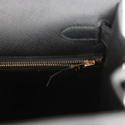 Hermes Kelly Sellier 28 Black Epsom Gold Hardware Hermes Kelly Sellier 28 Black Epsom Gold Hardware
