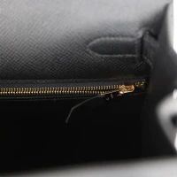 Hermes Kelly Sellier 28 Black Epsom Gold Hardware Hermes Kelly Sellier 28 Black Epsom Gold Hardware