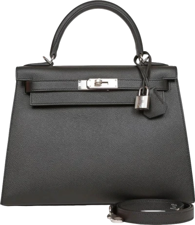 Hermes Kelly Sellier 28 Black Epsom Palladium Hardware Hermes Kelly Sellier 28 Black Epsom Palladium Hardware