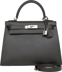 Hermes Kelly Sellier 28 Black Epsom Palladium Hardware Hermes Kelly Sellier 28 Black Epsom Palladium Hardware