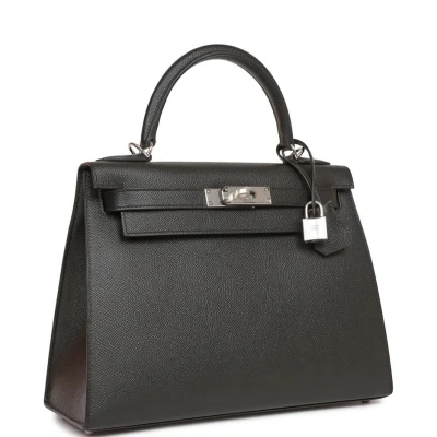 Hermes Kelly Sellier 28 Black Epsom Palladium Hardware Hermes Kelly Sellier 28 Black Epsom Palladium Hardware