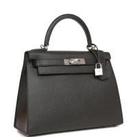 Hermes Kelly Sellier 28 Black Epsom Palladium Hardware Hermes Kelly Sellier 28 Black Epsom Palladium Hardware