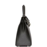 Hermes Kelly Sellier 28 Black Epsom Palladium Hardware Hermes Kelly Sellier 28 Black Epsom Palladium Hardware