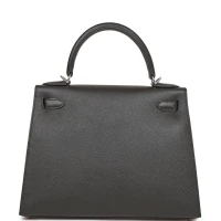 Hermes Kelly Sellier 28 Black Epsom Palladium Hardware Hermes Kelly Sellier 28 Black Epsom Palladium Hardware