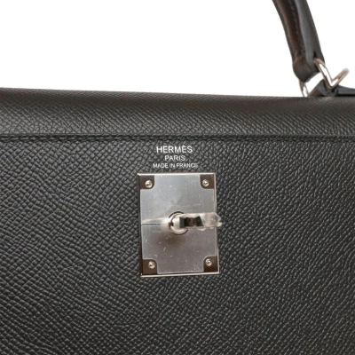 Hermes Kelly Sellier 28 Black Epsom Palladium Hardware Hermes Kelly Sellier 28 Black Epsom Palladium Hardware
