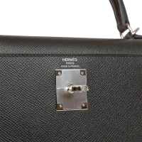 Hermes Kelly Sellier 28 Black Epsom Palladium Hardware Hermes Kelly Sellier 28 Black Epsom Palladium Hardware