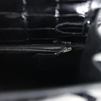 Hermes Kelly Sellier 28 Black Shiny Niloticus Crocodile Palladium Hardware Hermes Kelly Sellier 28 Black Shiny Niloticus Crocodile Palladium Hardware