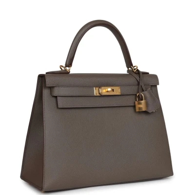 Hermes Kelly Sellier 28 Etain Epsom Gold Hardware Hermes Kelly Sellier 28 Etain Epsom Gold Hardware